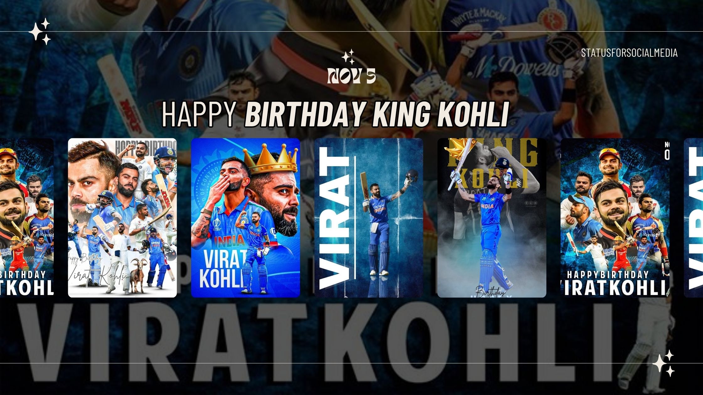 Happy Birthday KING KOHLI caption and quotes